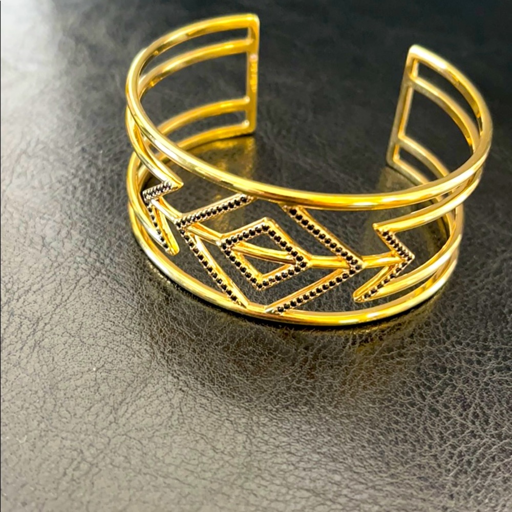 Stella & Dot Black Crystal Cuff Lightly Worn